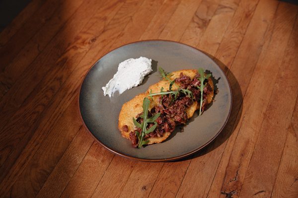 драники с тартаром из говядины